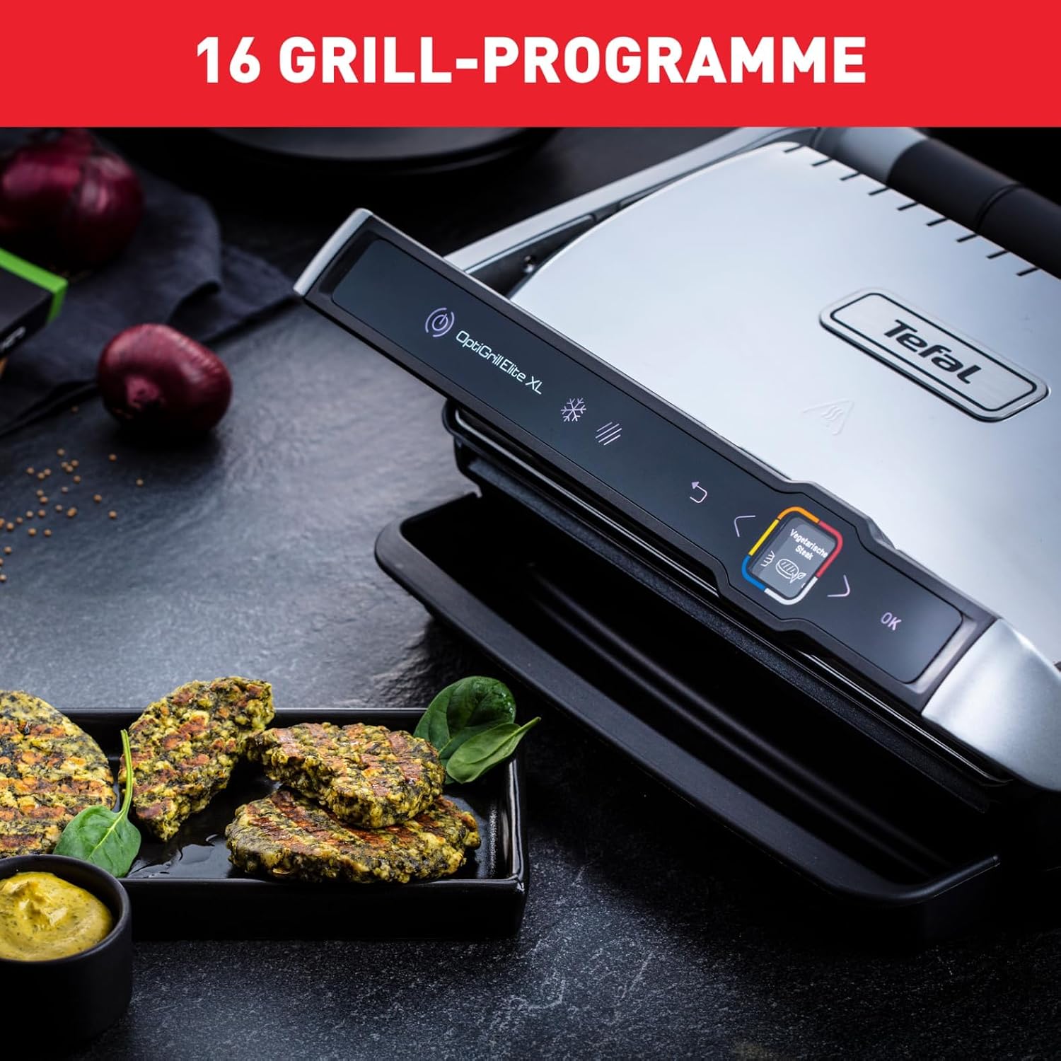 Tefal OptiGrill Elite XL — Grill intelligent 16 programmes