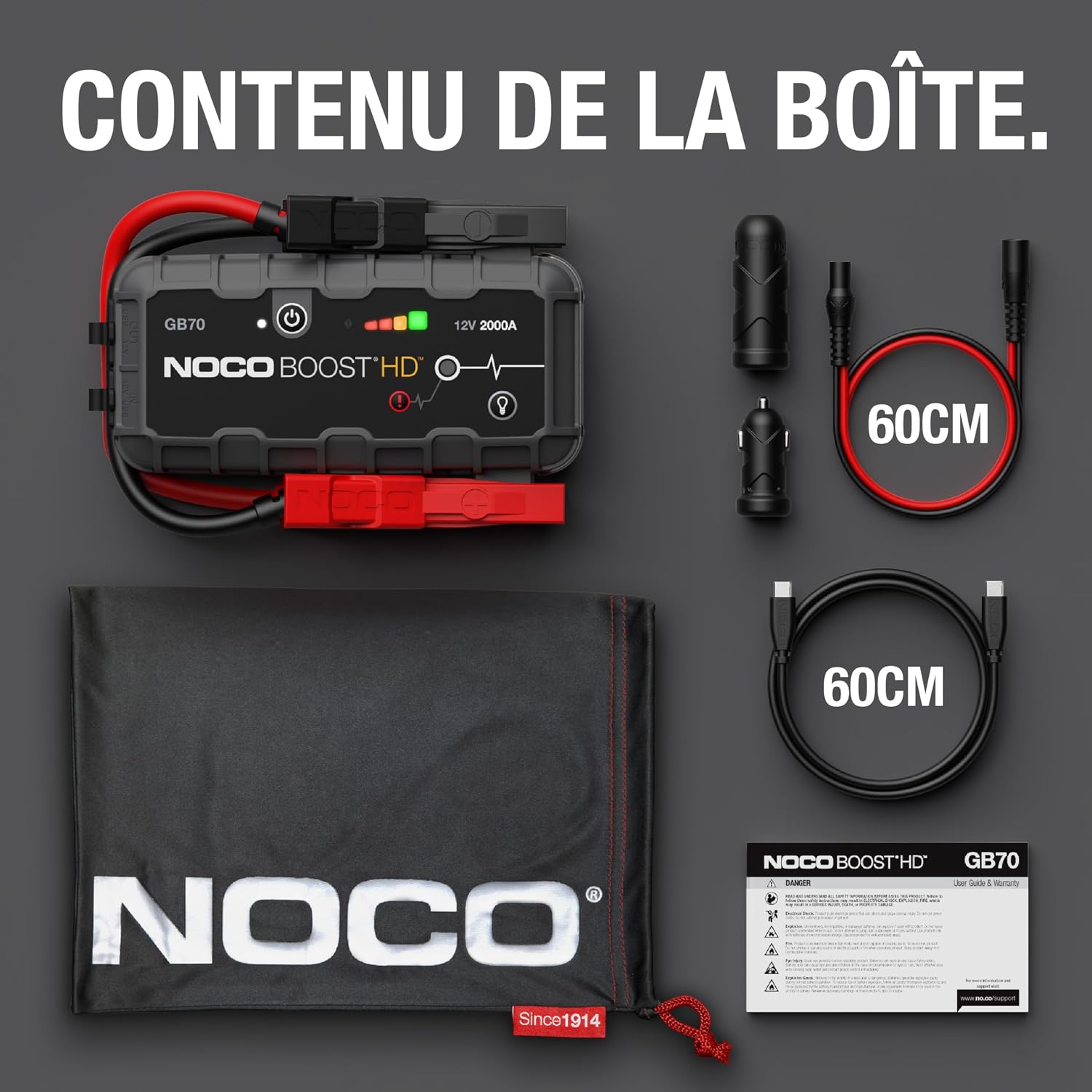 Booster de batterie NOCO Boost GB70 — 2000 A