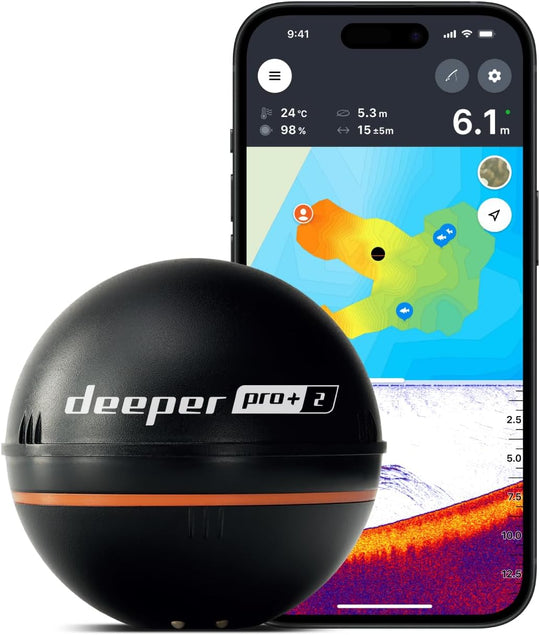 Sondeur de pêche Deeper Pro+ 2 — GPS Wi-Fi